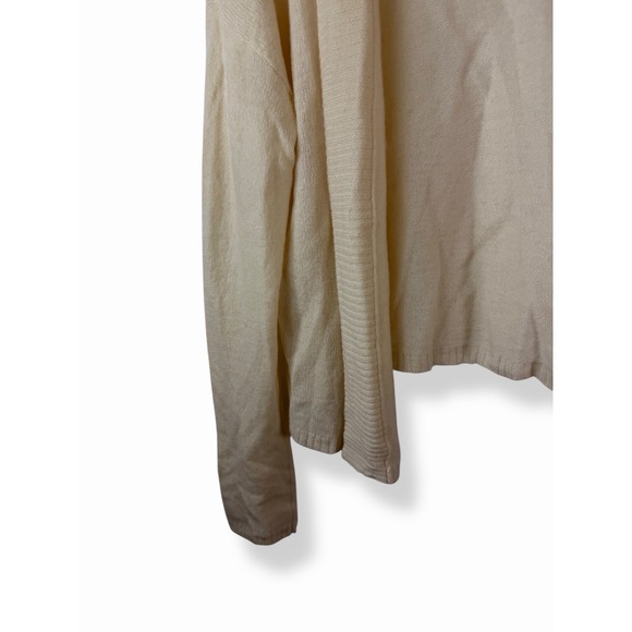 Lord And Taylor Sweater Womens XL Ivory Off White 100% Cashmere Cardigan Soft - Picture 2 of 4